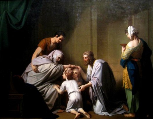 Jacob Blessing Ephraim And Manasseh - Jacob Blessing The Sons Of Joseph